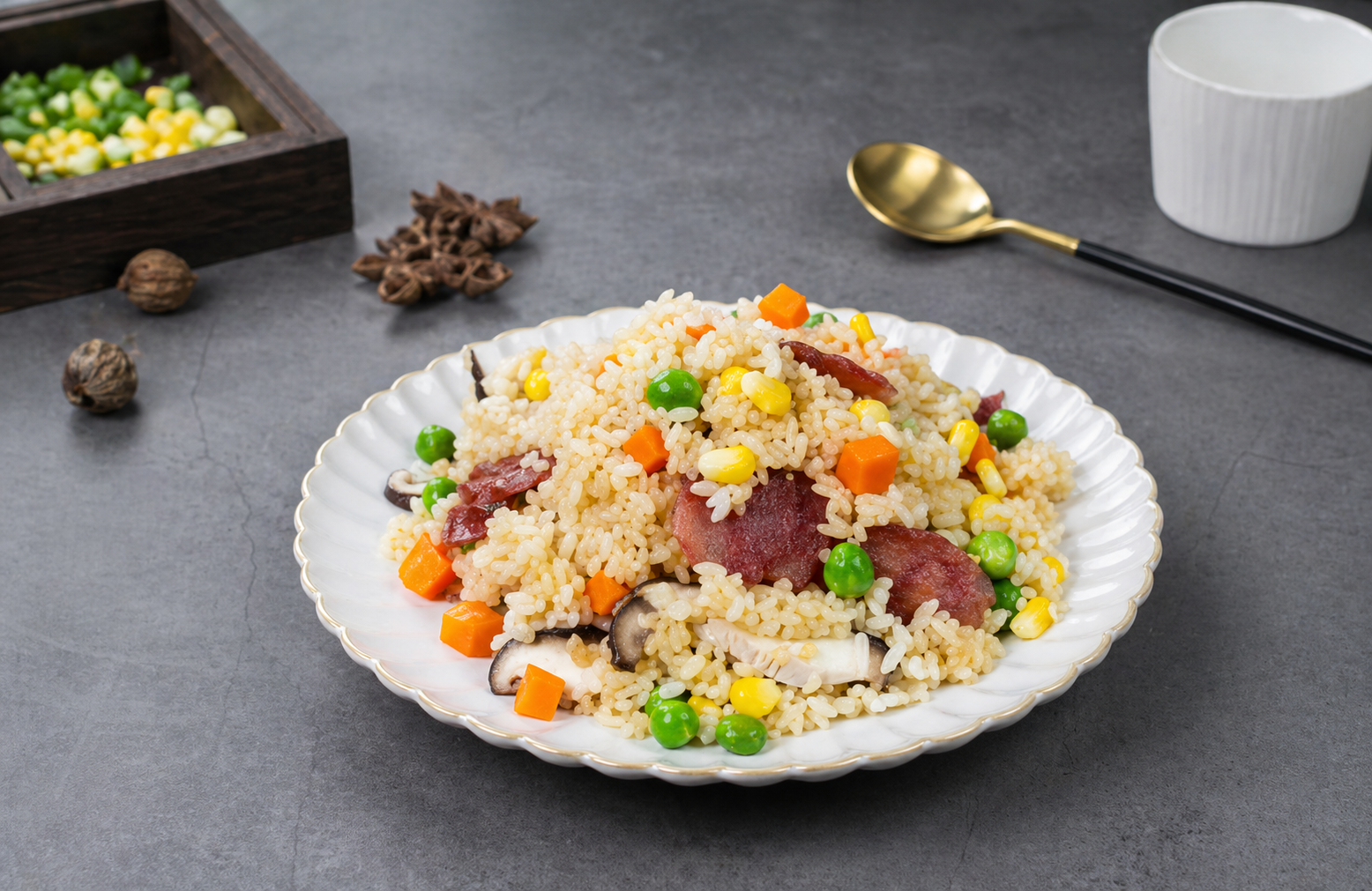 Sausage & Seasonal Vegetable Rice